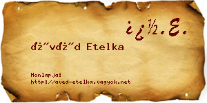 Ávéd Etelka névjegykártya